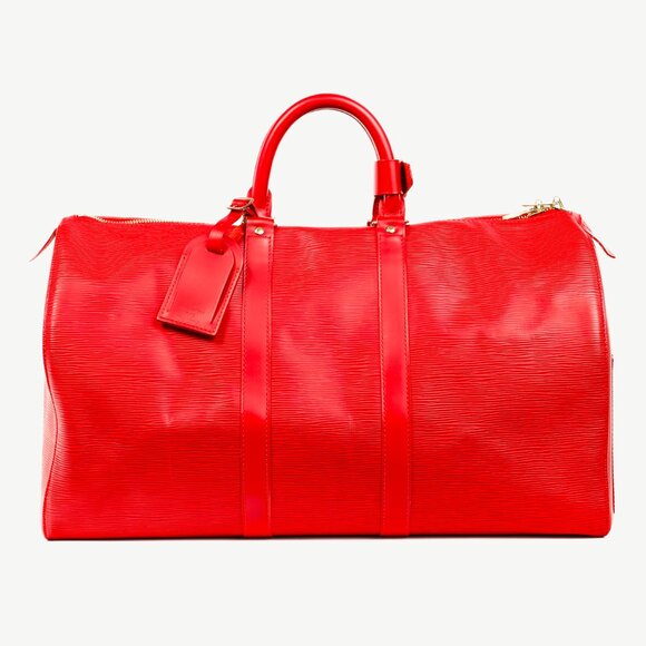 Louis Vuitton Keepall 45 Castilian Red Epi Leather Duffle Bag - Picture 4 of 16